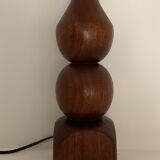 Turned wooden lamp foot