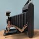 Old Kodak Brownie Six 16 folding bellows camera with leather case