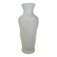 Frosted glass vase, made in Italy, decorated with apples and grapes
