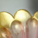Empty pocket in pink glass paste corolla vintage Germany