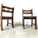 Vintage brutalist dining chairs, set of 6 - 1970s