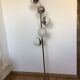 Lampadaire spirale chromé, design 70