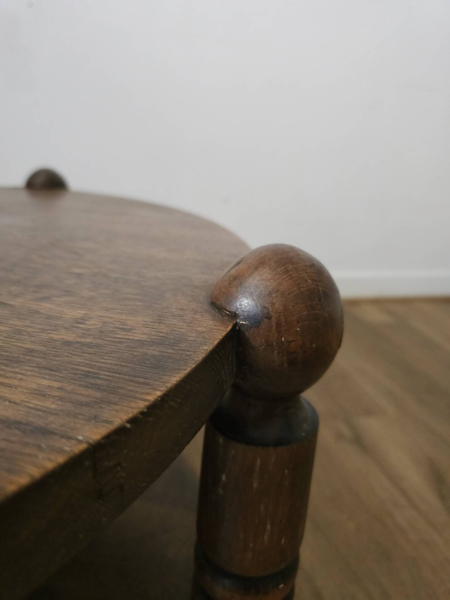 1950s French Oak Table in the Style of Charles Dudouyt