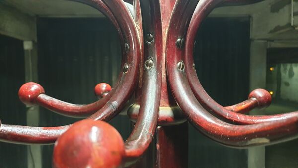 Porte-manteau  sur pied  bois courbé Art Nouveau