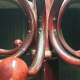 Art Nouveau curved wood coat rack