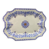 Very large Gien earthenware dish, Rouen decor