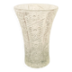 Chiseled glass vase