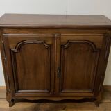 Small narrow walnut sideboard from the 19th century