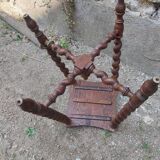 Wooden stool with turned legs