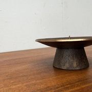 Bougeoir Brutaliste en Bronze Milieu du Siècle, années 1960