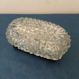 Oval molded glass ceiling light from the 70s