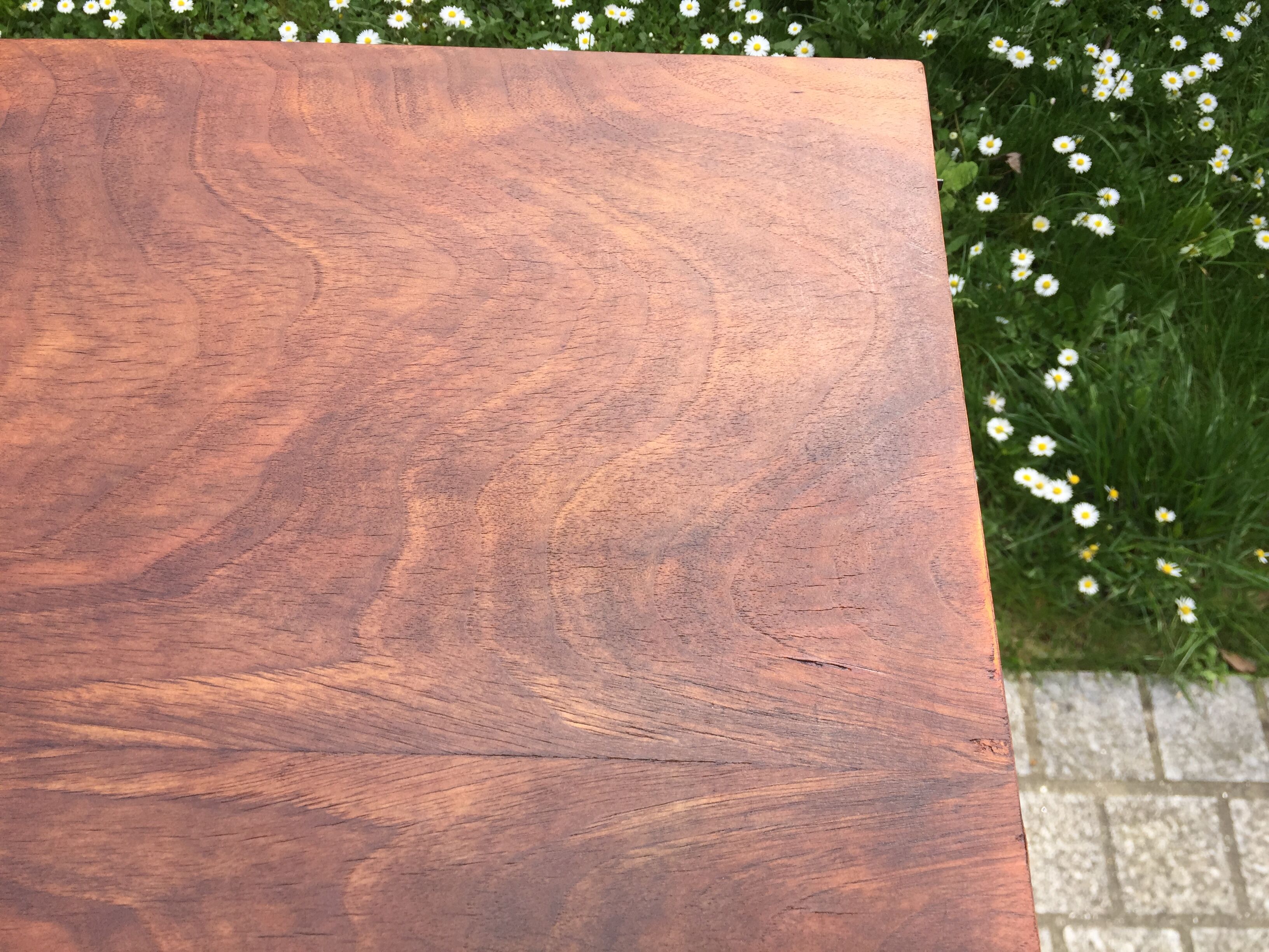 Dining table folding old rosewood from 2 to 6 people