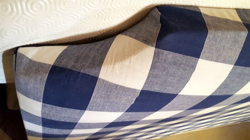 Upholstered wooden headboard for bed 140/145