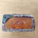 Wooden box decorated badge and unicorn