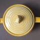 Antique yellow earthenware tea set