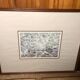 Painting j. garelli winter landscape 01/86 under glass + wood frame