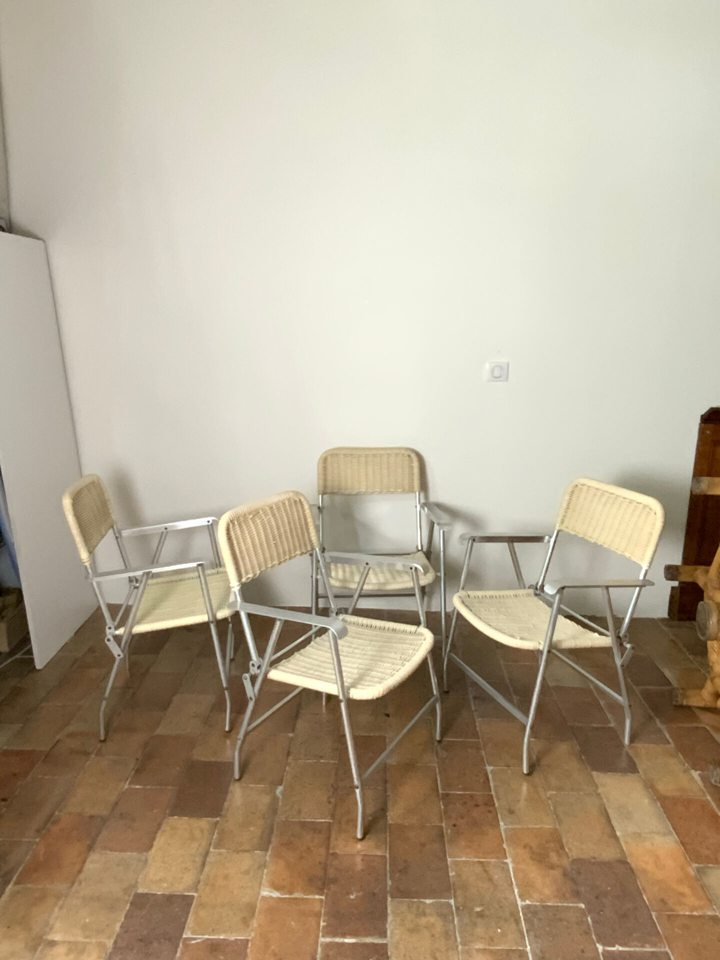 Mid-century garden folding chairs