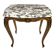 Petite table de style Louis XV en bois doré et plateau de marbre