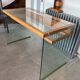 Desk glass structure