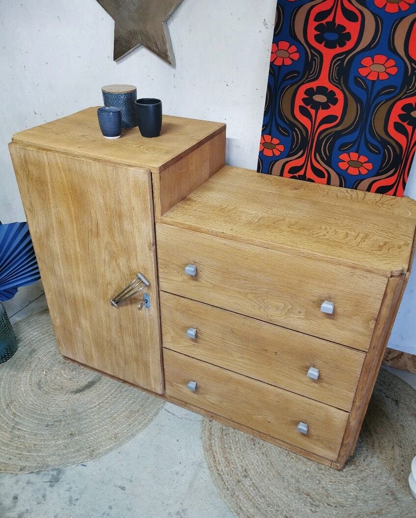 Asymmetrical art deco dresser