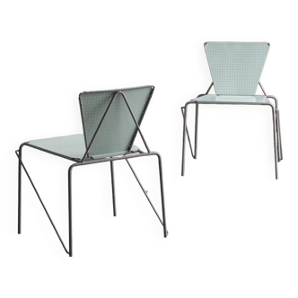Set of 2 side chairs ‘Tux’ by Paul and Barbara Haigh for Bieffeplast, Italy, 1984