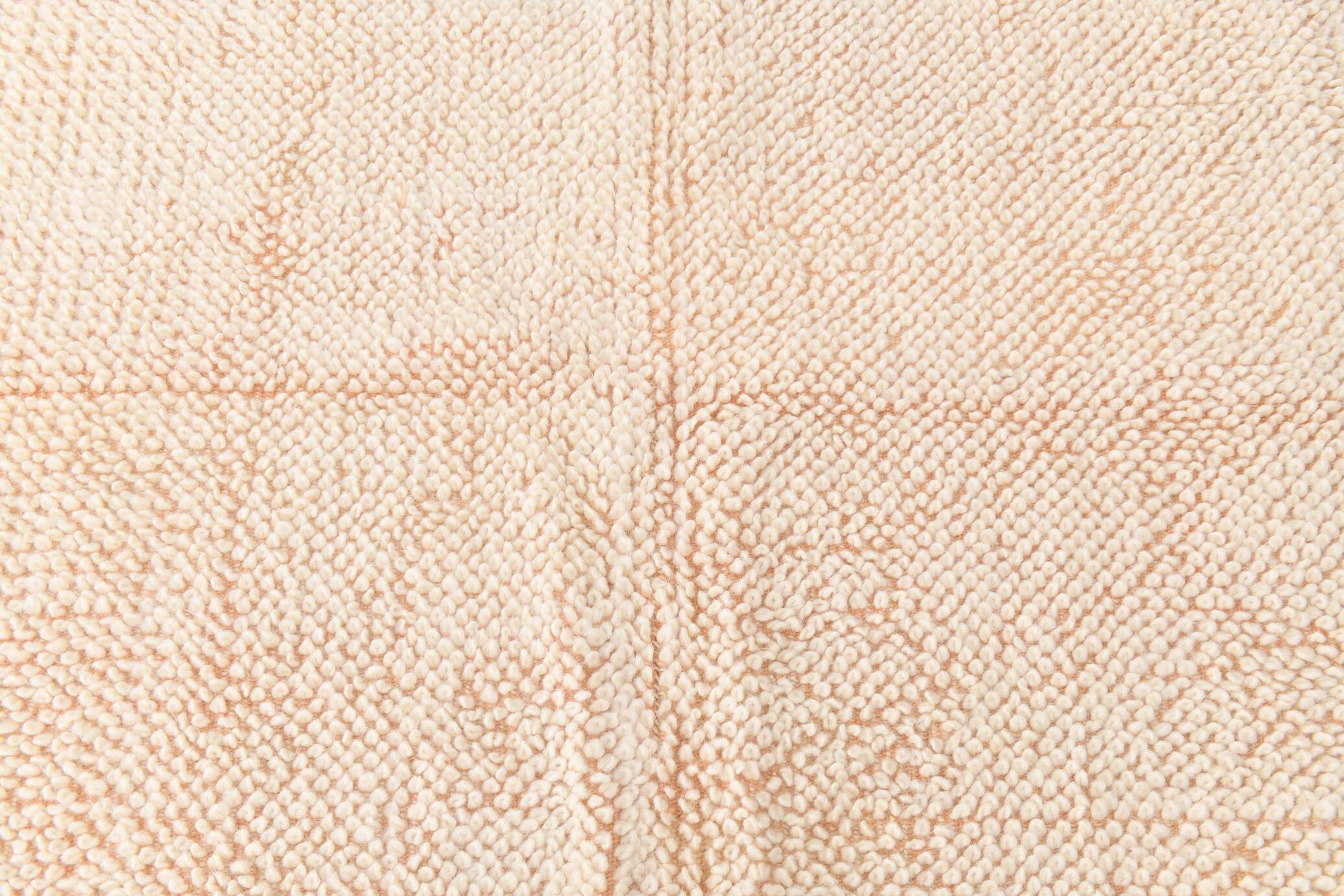 4x7 Salmon Beige Handmade Turkish Vintage Rug