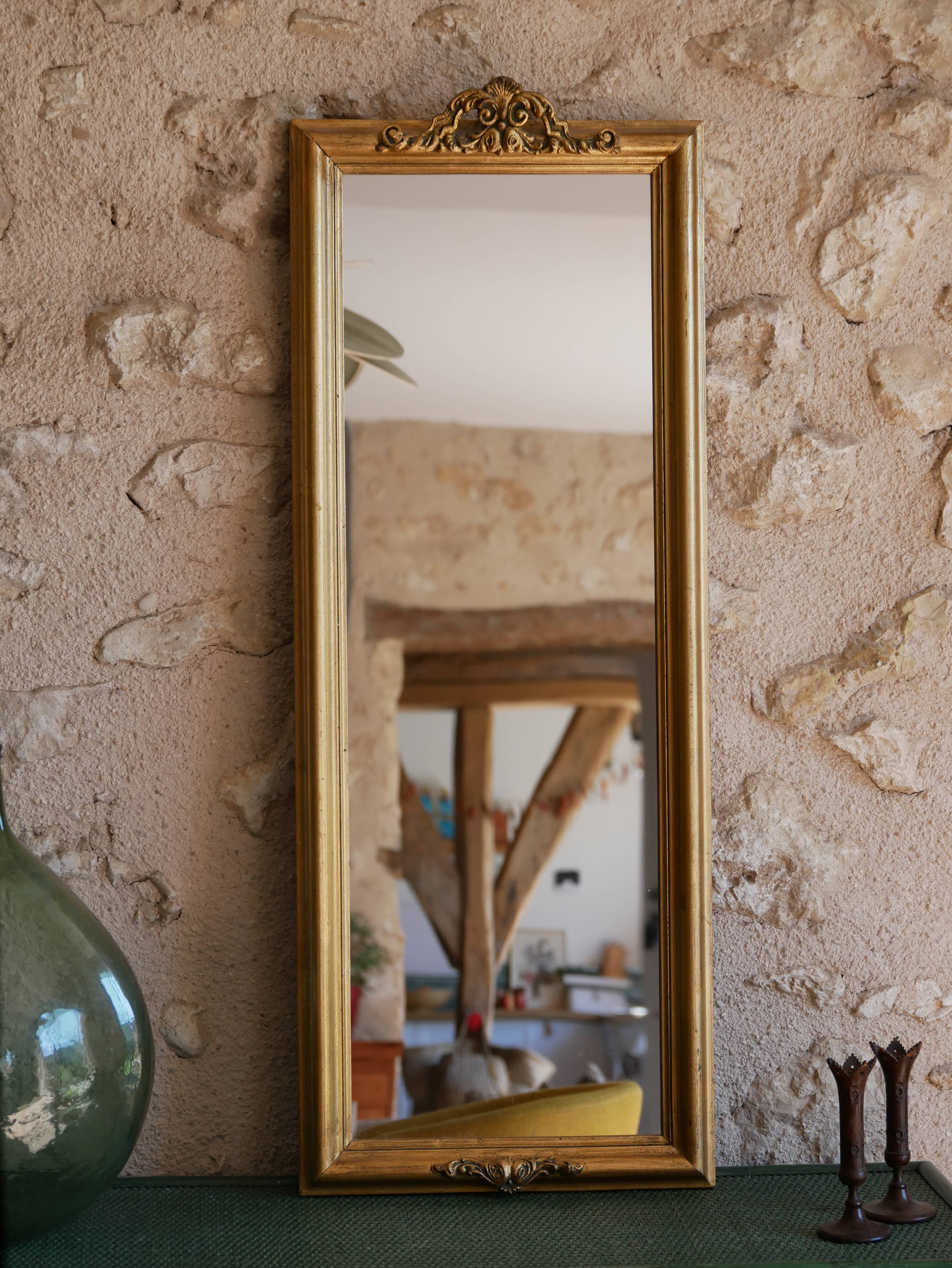 Ancient golden mirror 32x84cm
