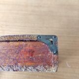 Wooden box decorated badge and unicorn