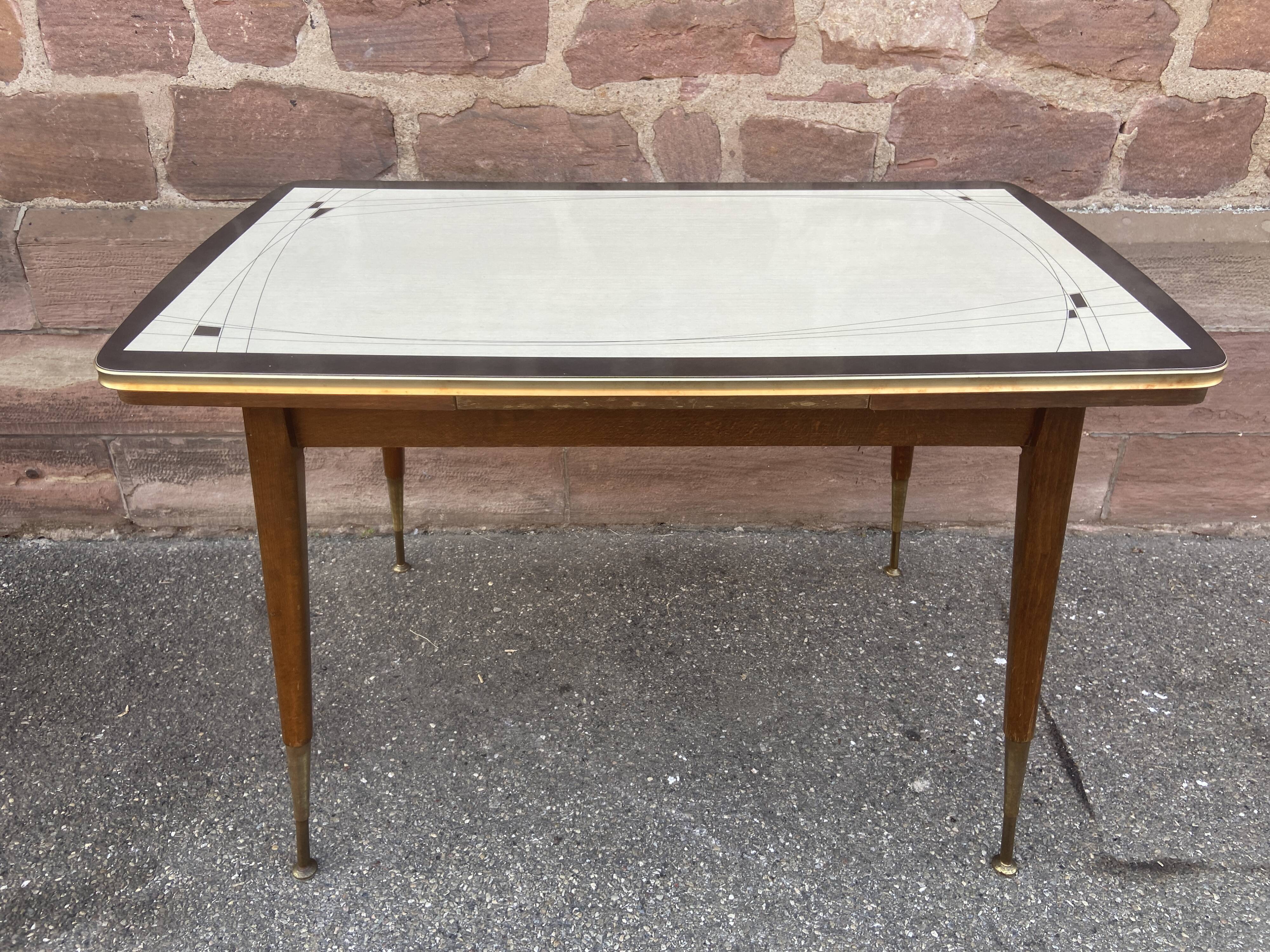 Vintage table with dining room or living room system formica extensions 1960
