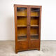 Vitrine de laboratoire scolaire en bois vintage