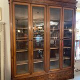 1900 walnut display case