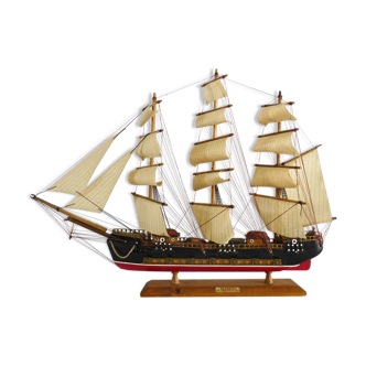 Former wooden navy model of an 18th century Spanish frigate. Fragata siglo XVIII