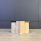 Travertine and brass coffee table by Artedi, 1980s