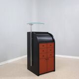 Vintage roller shutter cabinet Giorgetti 1980s