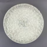 Pair of Large Murano Ice Glass Ceiling Lights from Doria Leuchten, Germany, 1960s