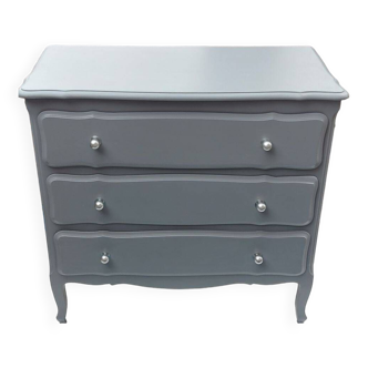 Beautiful vintage chest of drawers 1980 rejuvenated gray color