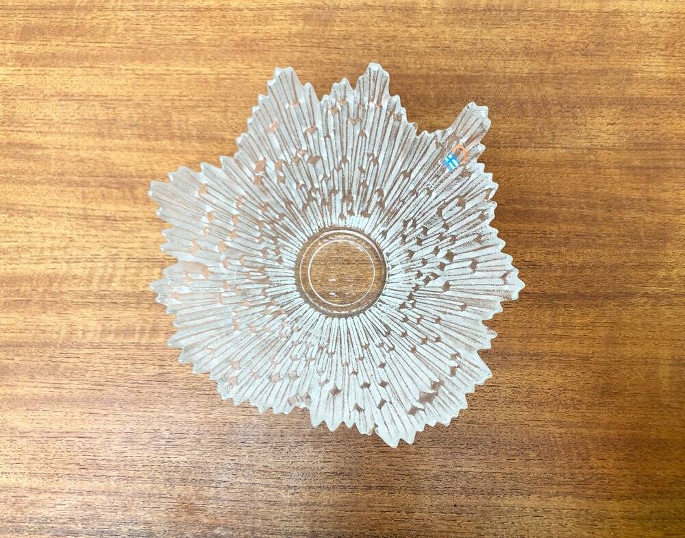 Mid-Center Finnish Revontulet Glass Bowl by Tauno Wirkkala for Humppila