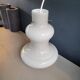 Vintage pendant light in two-layered grey/white glass