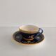 Cup and saucer earthenware from Gien - Blue Peony Decor / China