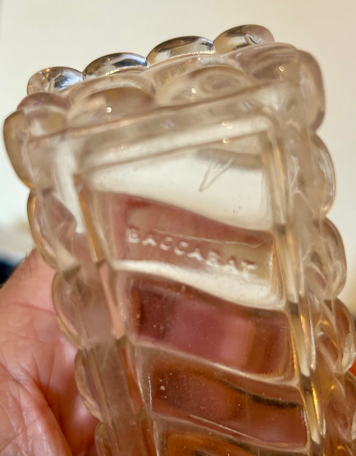 Baccarat signed modular centrepiece in solid crystal.