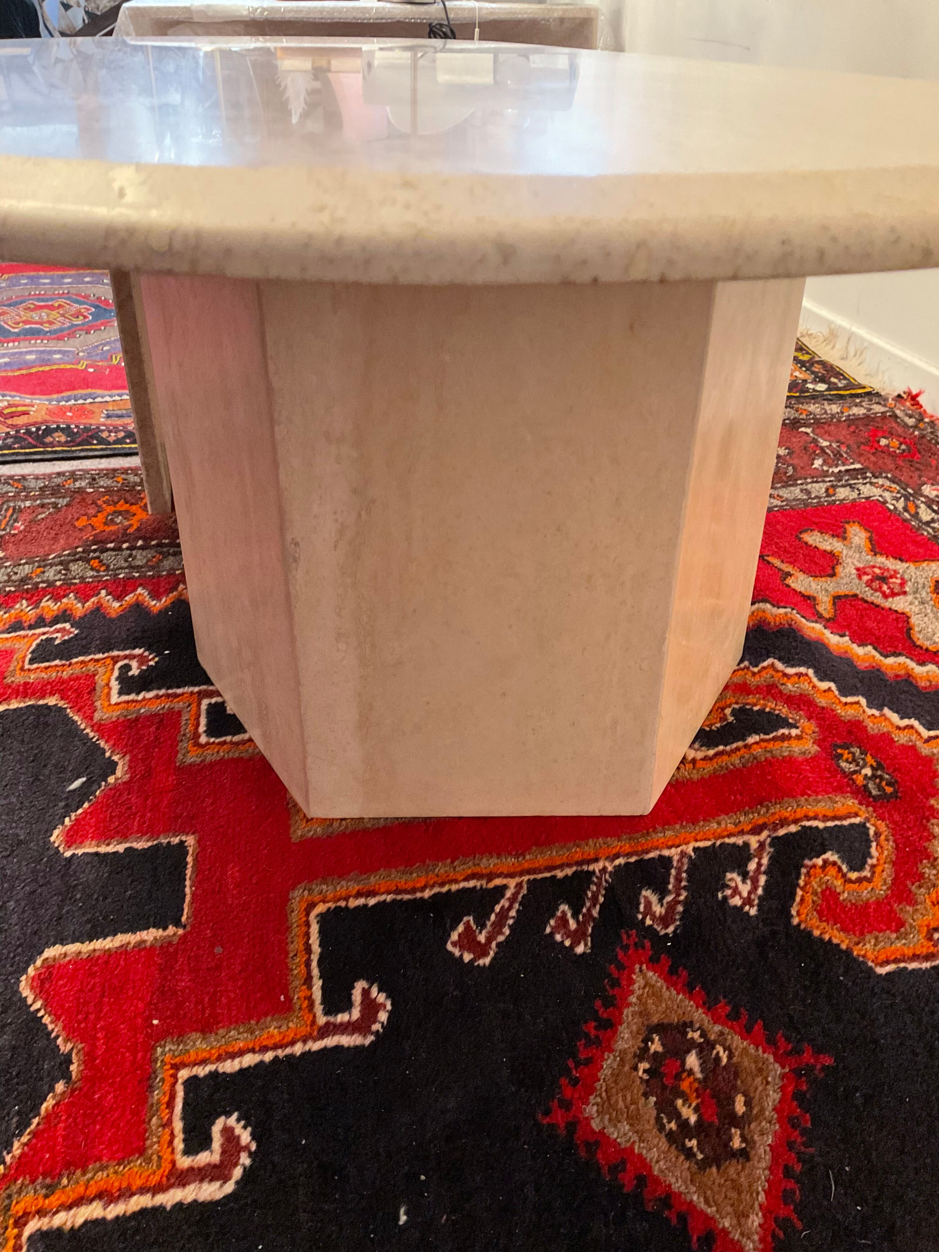 Travertine coffee table from the 70s-80s