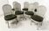 Set of seven Louis XVI style chairs in patinated beech, 20th century.
