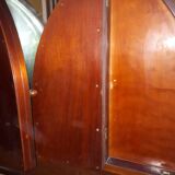 Wooden dressing table Courbet marquetry chevrons art deco Austrian