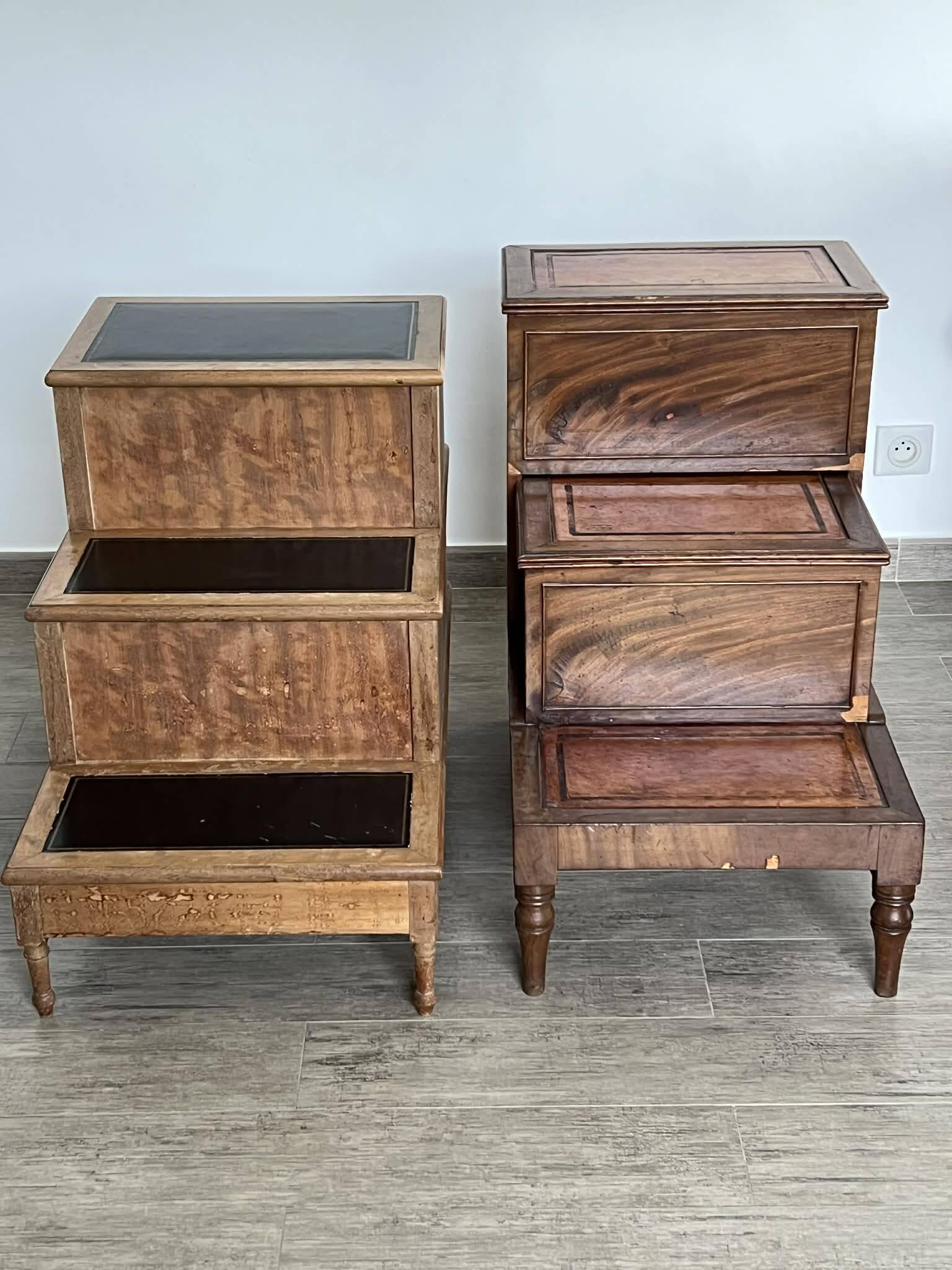 Pair of antique bedside tables – Napoleon III style
