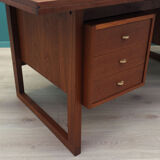Bureau en teck, design danois, années 1970, fabriqué au Danemark