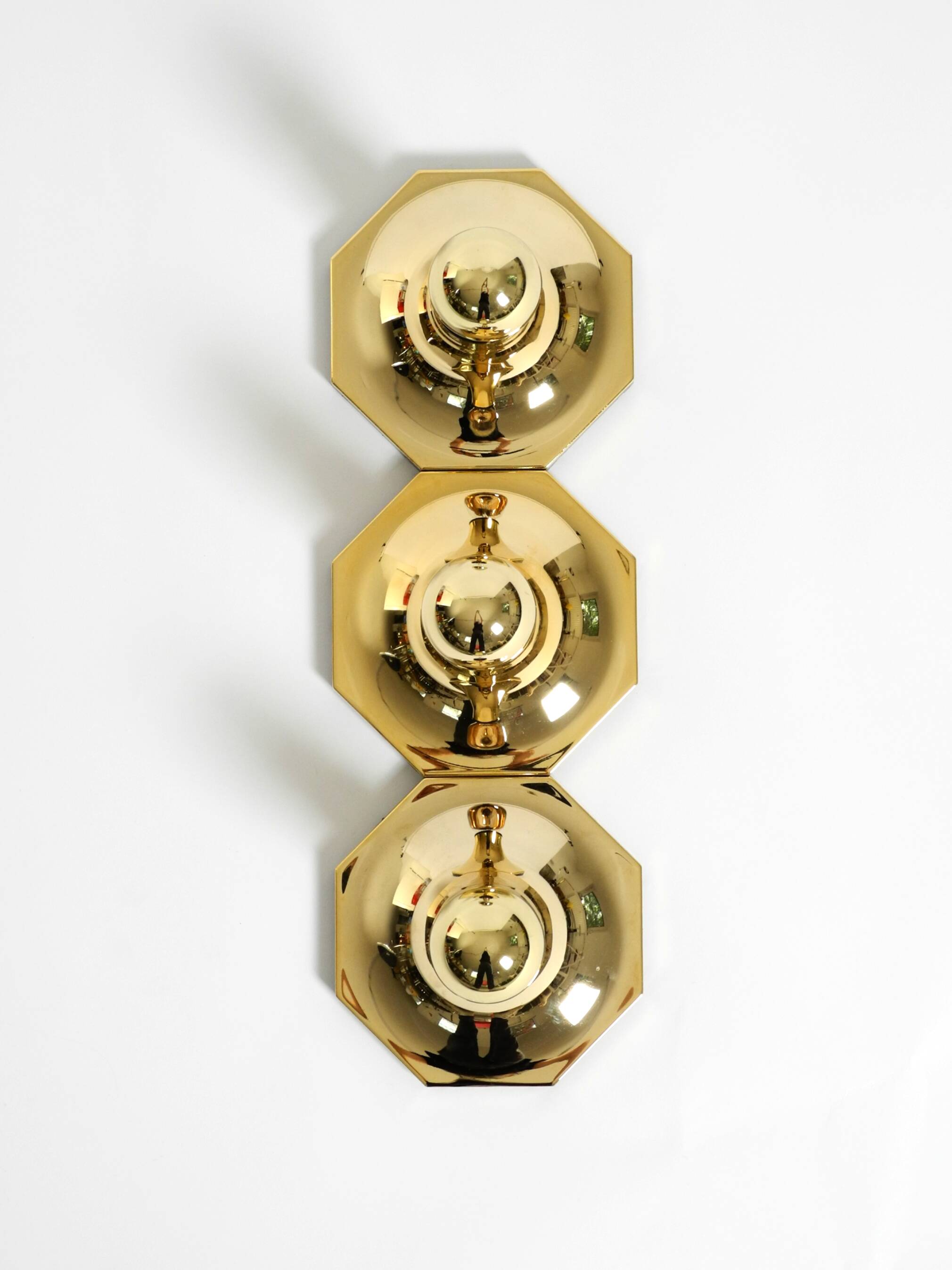 Set of three 1970s wall or ceiling lamps by Motoko Ishii for Staff Leuchten