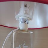 “Dancers” bedside lamp with crystal glass base