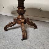 Violin table Pedestal table Napoleon III in walnut