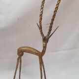 2 gazelles in African bronze, 1970