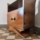 Art Deco bedside table in wood and mirror